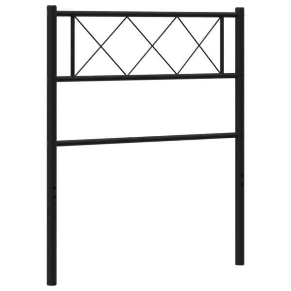 vidaXL Tête de lit de remplacement métal noir 90 cm