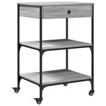 vidaXL Chariot de cuisine sonoma gris 60x48x89 5 cm bois d'ingénierie