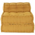 vidaXL Pouf modulaire jaune 70x70x54 tissu