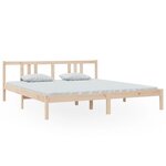 vidaXL Cadre de lit sans matelas bois massif 180x200 cm