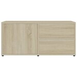 vidaXL Meuble TV Chêne sonoma 80x34x36 cm Bois d'ingénierie