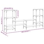 vidaXL Meuble TV chêne marron 206 5x28 5x95 cm bois d'ingénierie