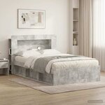 vidaXL Cabinet de Tête de Lit Gris béton Bois d’ingénierie