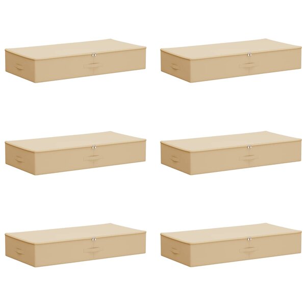 vidaXL Boîte de rangement 6 pc Tissu intissé 90 x 48 x 15 cm 64 8 L