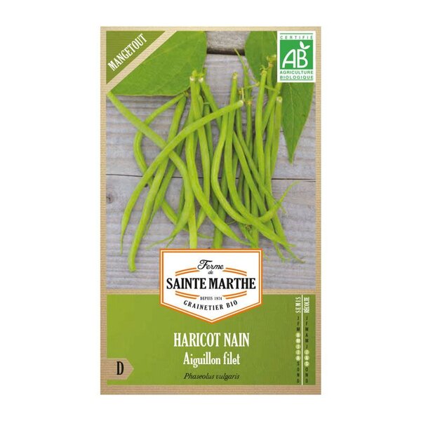 Haricots nain Aiguillon bio - Graines à semer