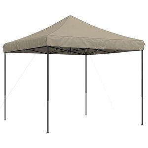 vidaXL Tente de réception pliable escamotable taupe 292x292x315 cm