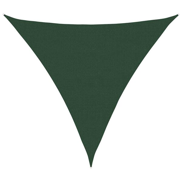 vidaXL Voile d'ombrage 160 g/m² triangulaire vert foncé 6x6x6 m PEHD