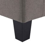 vidaXL Canapé Taupe 3 places tissu