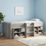 vidaXL Cadre de Lit Élevé pour Enfants 2 Pièces Sonoma gris