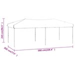 vidaXL Tente de réception pliable Noir 3x6 m