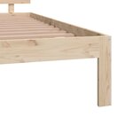 vidaXL Cadre de lit Bois de pin massif 140x190 cm