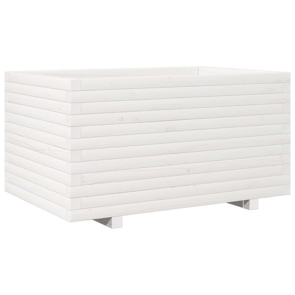 vidaXL Jardinière blanc 90x60x49 5 cm bois de pin massif