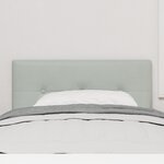 Têtière LED vidaXL capitonnée gris clair 80 cm en velours