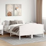 vidaXL Cadre de lit sans matelas blanc 150x200 cm bois de pin massif