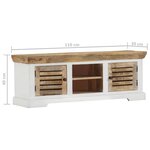 vidaXL Meuble TV 110x30x40 cm Bois massif de manguier