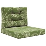 vidaXL Coussin de canapé d'extérieur Polyester Modèle feuille