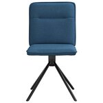 vidaXL Chaises à manger lot de 4 bleu tissu