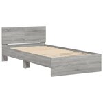 vidaXL Cadre de lit sans matelas avec tête de lit 100x200 cm