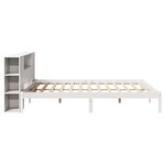vidaXL Lit bibliothèque sans matelas blanc 200x200 cm bois pin massif