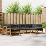 vidaXL Ensemble de canapés d'extérieur 6 Pièces Blanc et anthracite