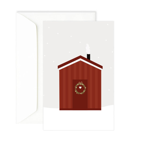 Carte de noël cabine