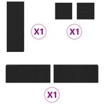 vidaXL Ensemble TV 5 pièces en bois noir chêne