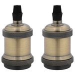 vidaXL Douilles de lampe 2 Pièces bronze E27
