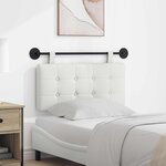 vidaXL Tête de lit suspendue Blanc Simili cuir
