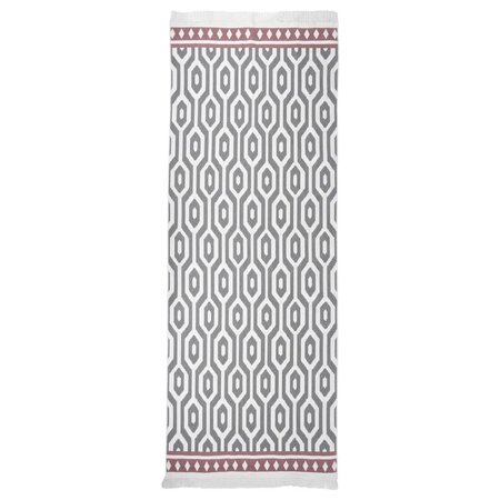 vidaXL Tapis Gris 100x300 cm Coton