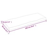 vidaXL Dessus de table bois massif traité bordure assortie