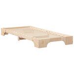 vidaXL Cadre de lit surélevé avec stockage Marron bois