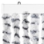 vidaXL Rideau anti-mouches gris clair et gris foncé 100x230cm chenille