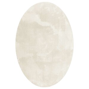 vidaXL Tapis de surface ovale HUARTE Crème 120 x 170 cm 100 Polyester