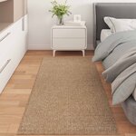 vidaXL Tapis de surface HUARTE Naturel 200 x 80 cm Polyester