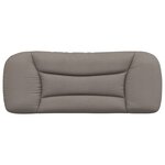vidaXL Coussin de tête de lit taupe 100 cm tissu