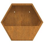 vidaXL Jardinières murales 2 Pièces Rouillé Acier corten 46x10x40 cm