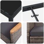 vidaXL Ensemble de salle à manger de jardin 7 pièces avec coussins en rattan poly gris