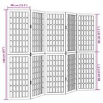 vidaXL Cloison de séparation 5 panneaux noir bois de paulownia massif