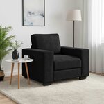 vidaXL Fauteuil noir 60 cm velours
