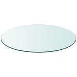 vidaXL Dessus de table ronde en verre trempé 900 mm