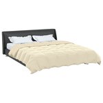 vidaXL Duvet d'été simple Matelassé Crème 200 x 200 cm Microfibre