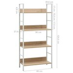 vidaXL Bibliothèque à 4 niveaux chêne 60x27 6x124 5 cm bois ingénierie