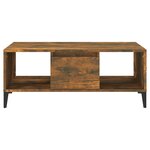vidaXL Table basse Chêne fumé 90x50x36 5 cm Bois d'ingénierie