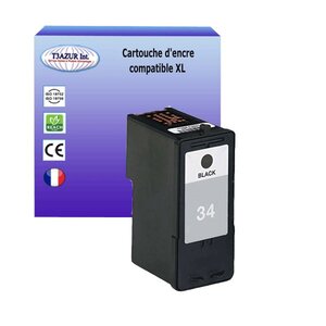 Cartouche compatible avec Lexmark 34 pour Lexmark X3350, X3500, X3530, X3550, X4300, X4500, X4530 - Noire - T3AZUR