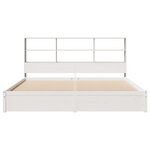 vidaXL Lit bibliothèque sans matelas blanc 180x200 cm bois pin massif