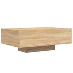 vidaXL Table basse avec lumières LED chêne sonoma 85x55x31 cm