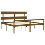 vidaXL Lit pour personne âgée sans matelas 200x200 cm bois massif