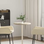 vidaXL Dessus de table Crème Ø50x2 5 cm Marbre