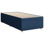 vidaXL Cadre de lit sans matelas bleu 90x200 cm tissu