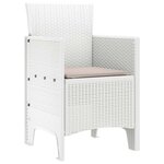 vidaXL Chaise de jardin 2 Pièces Blanc 53 x 49 x 85 cm PP